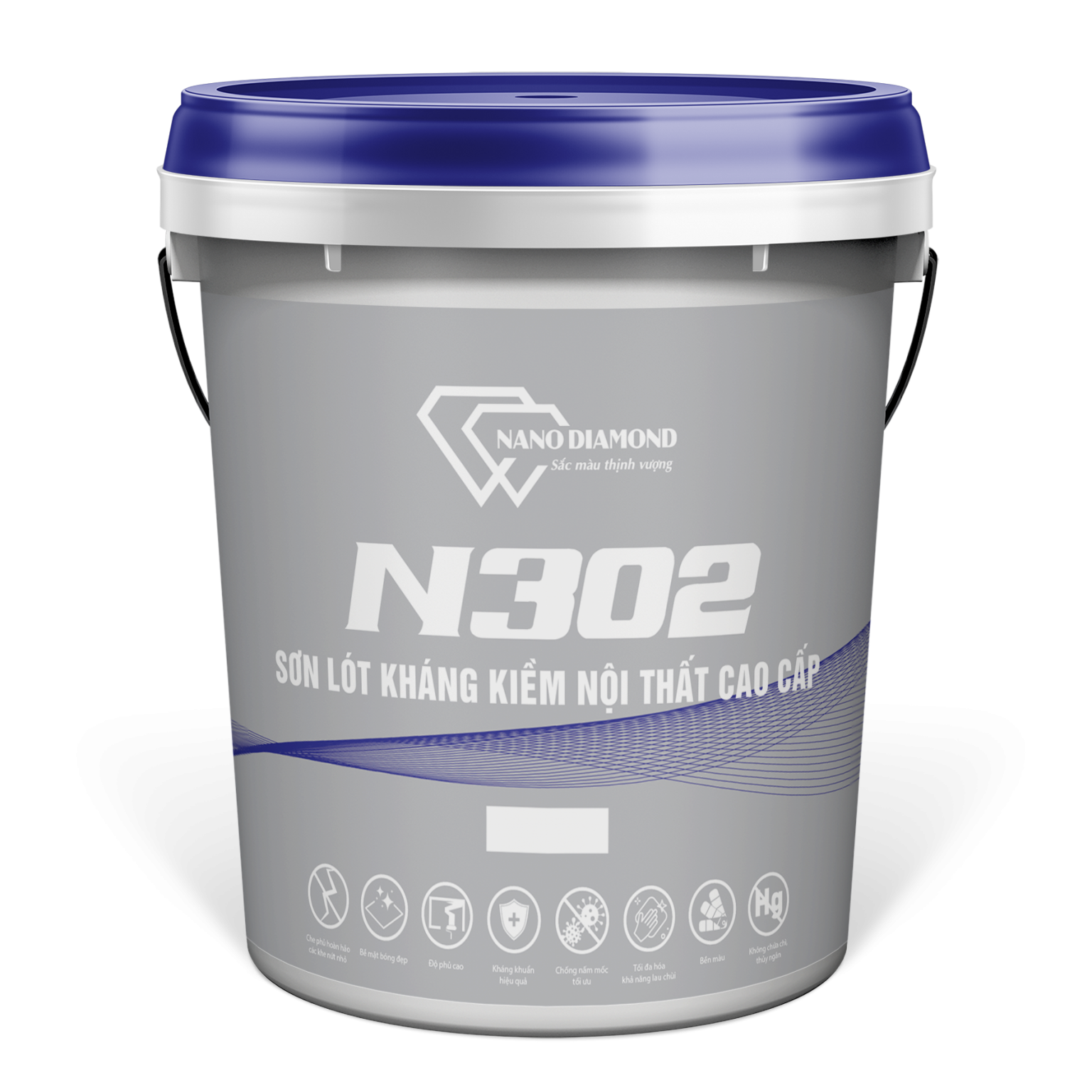 Sơn Lót Kháng Kiềm Nội Thất Cao Cấp Nano Diamond N-302